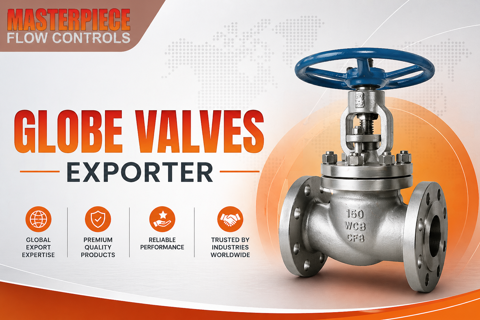 Globe valves exporter in India - Industrial valves by Masterpiece Group