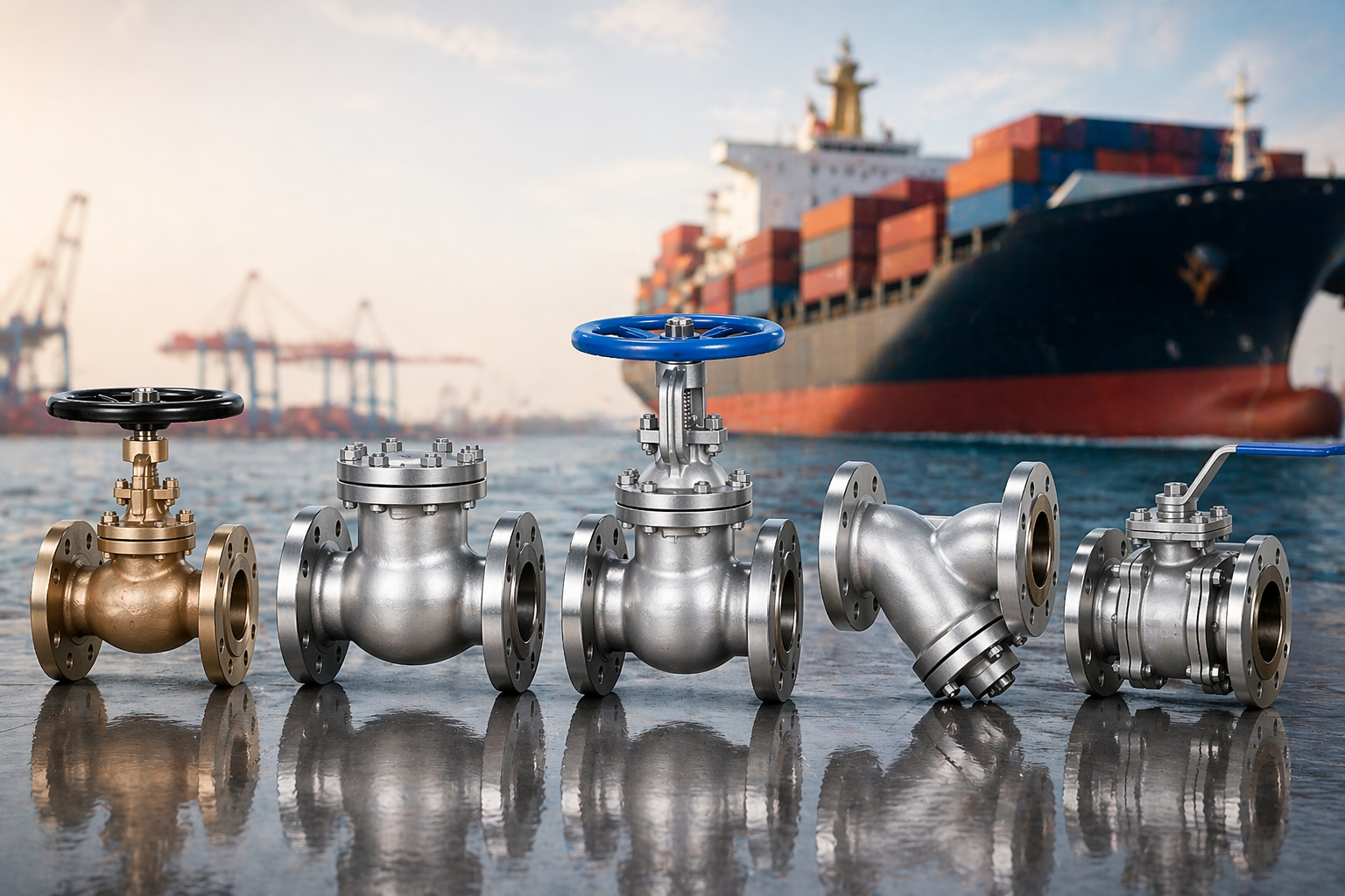Ship valves exporting process and marine valve solutions